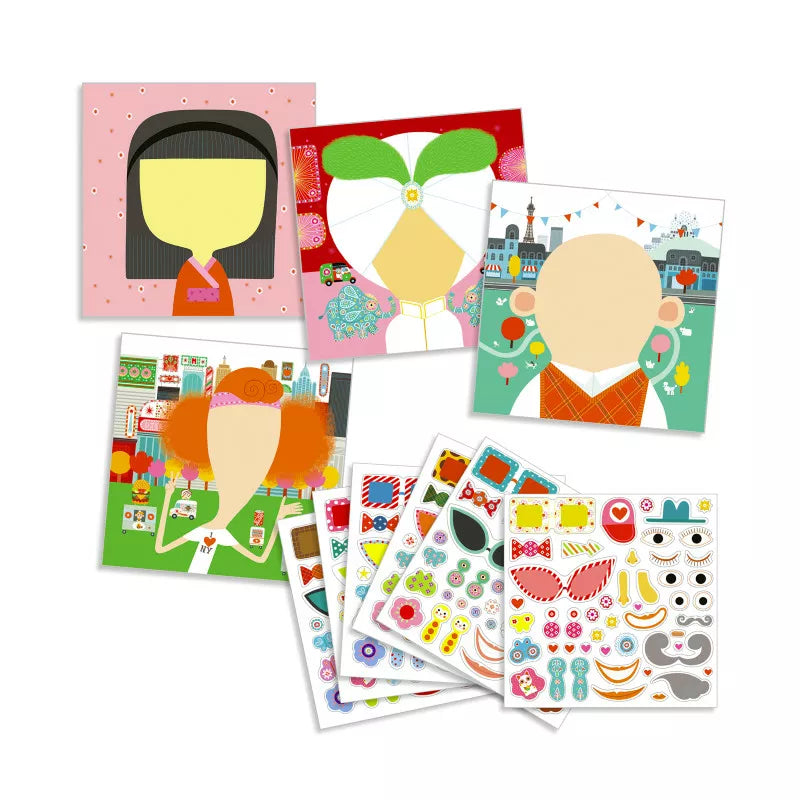 Djeco Create with Stickers All different cards.