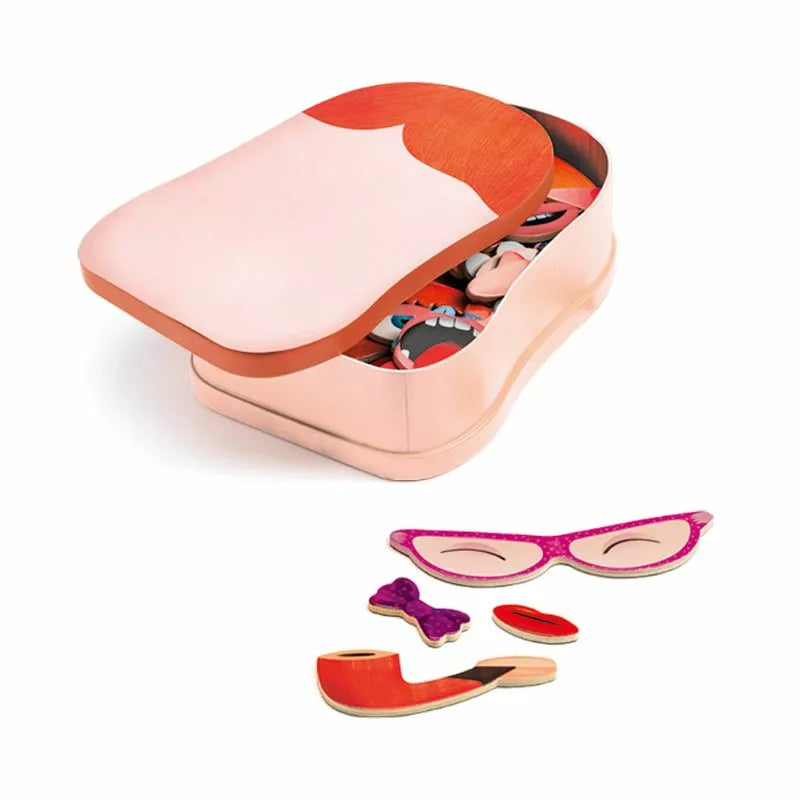 A pair of Djeco sunglasses in a pink case.