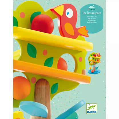 A Djeco Sliding Toy Tac Boum Pom poster for a children's play area.
