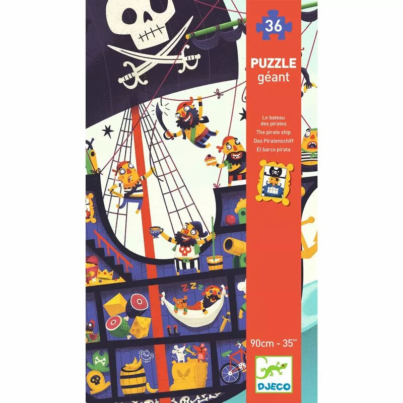 A picture of the Djeco Giant Puzzle The Pirate Ship.