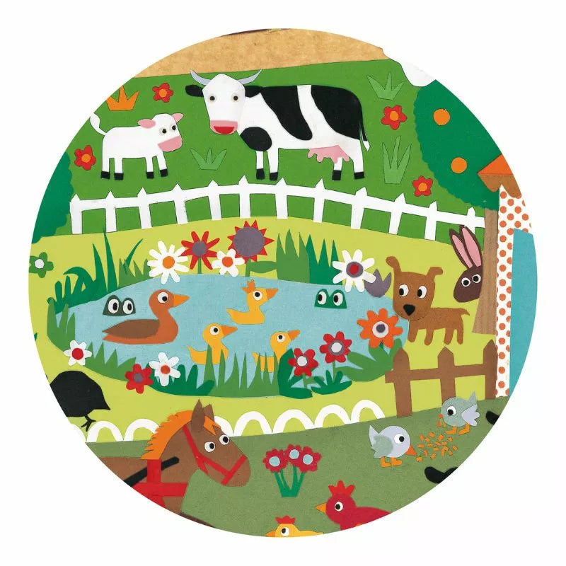 A picture of Djeco Puzzle The Farm - 35 pcs with animals.