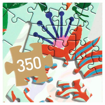 A Djeco Puzz’Art Monkey puzzle piece with the number 350 on it.