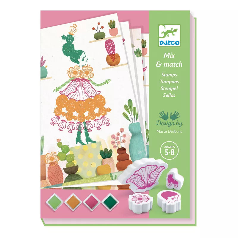 A Djeco card with a picture of Flower girls on it.