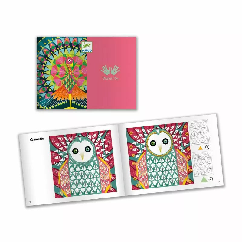 A Djeco Mosaics Coco kit with a picture of an owl on it.