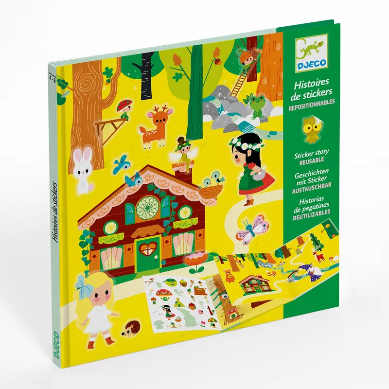 A children's book with Djeco Stickers The Magical Forest.