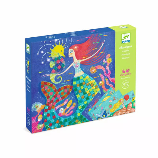 A Djeco Mosaic set The Mermaids song with an image of a mermaid.