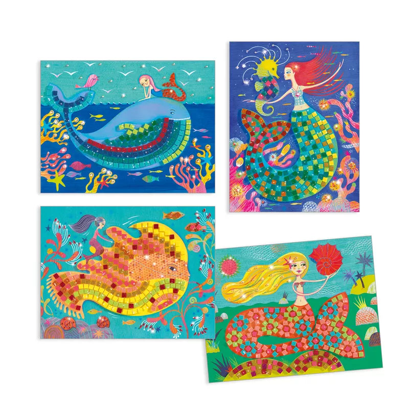 Four sets of Djeco Mosaic set The Mermaids Song.